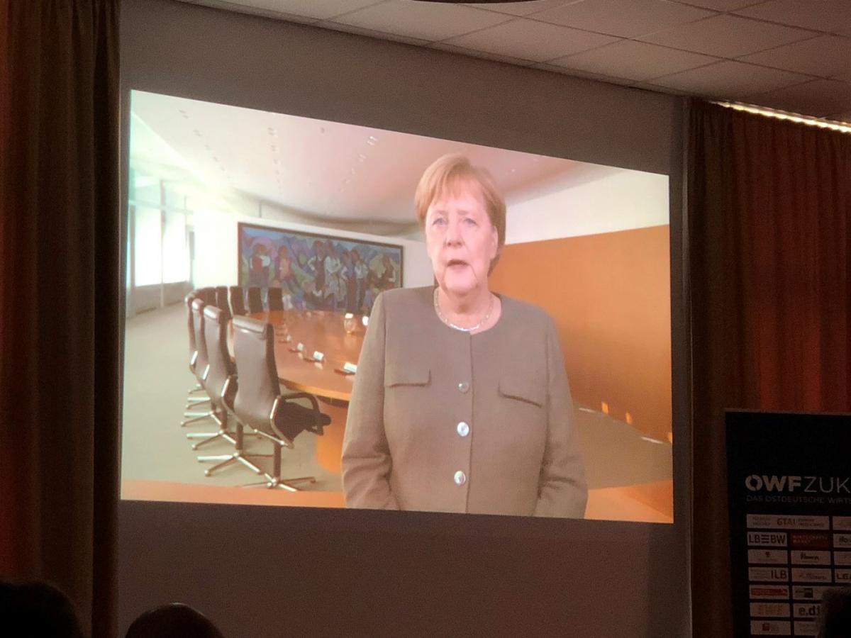 Grußbotschaft von Bundeskanzlerin Angela Merkel an die Teilnehmer des OWF.Zukunft 2018