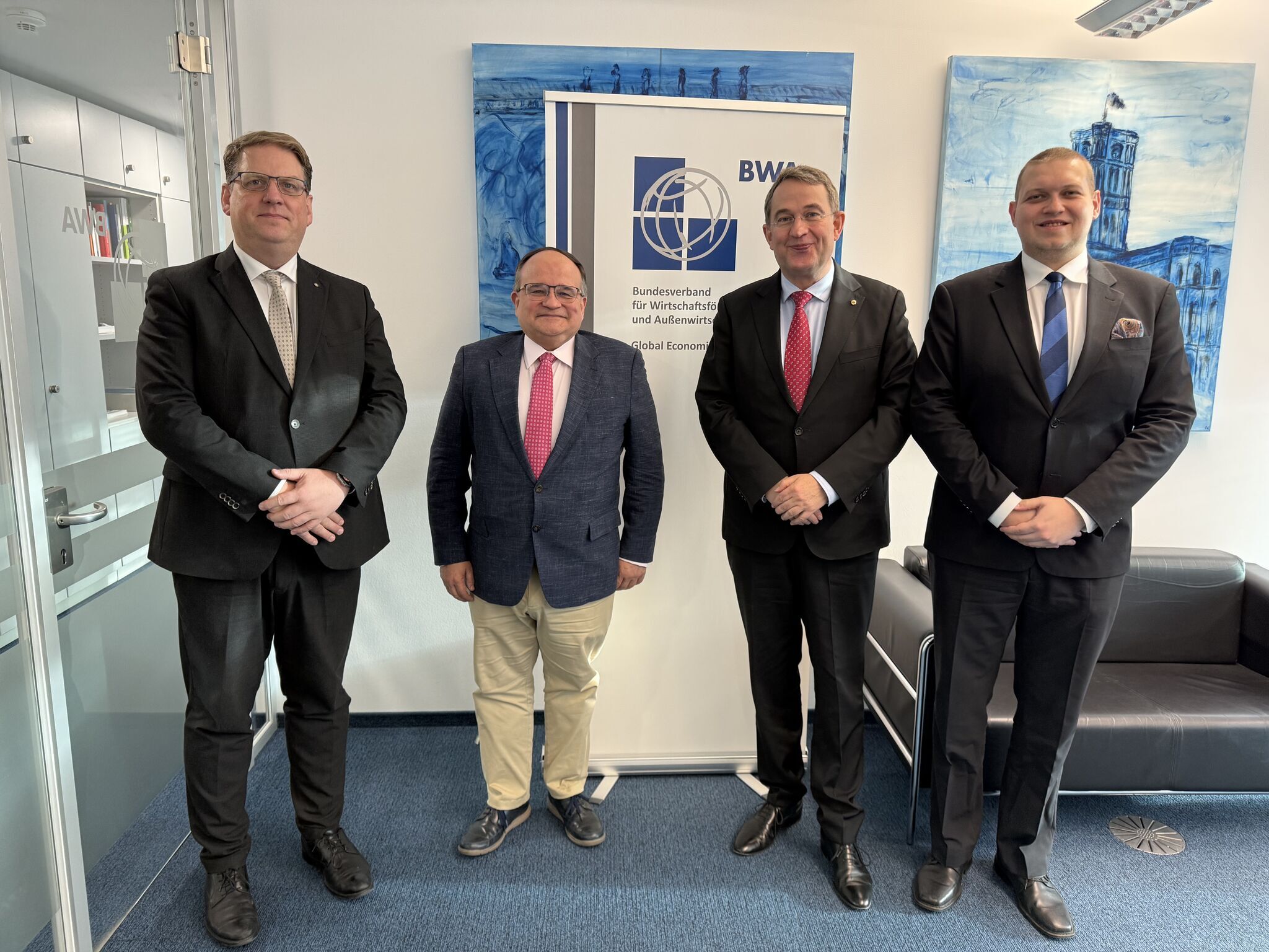 Von links nach rechts: Andreas Hube; Carlos Pereira; Michael Schumann; Urs Unkauf